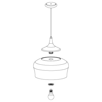 Eglo - Chandelier 1xE27/60W/230V