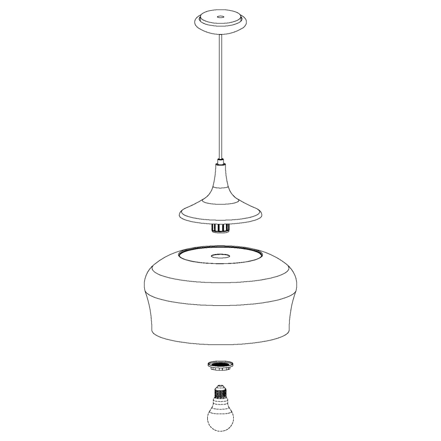 Eglo - Chandelier 1xE27/60W/230V