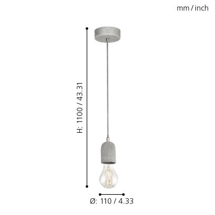 Eglo - Chandelier 1xE27/60W/230V