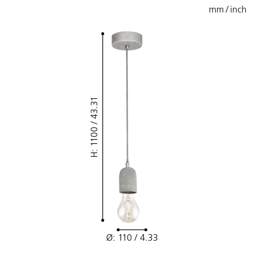 Eglo - Chandelier 1xE27/60W/230V