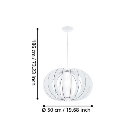 Eglo - Chandelier 1xE27/60W/230V