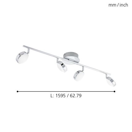 Eglo - LED spotlight 4xLED/5.4W/230V