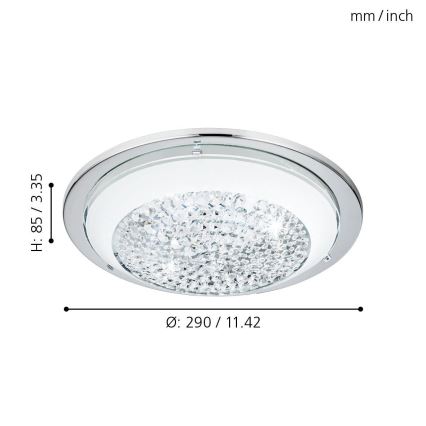 Eglo 95639 - ACOLLA LED Ceiling Light 3 x LED / 3.6 W / 230 V