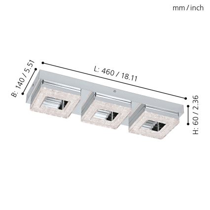 Eglo - LED Ceiling light 3xLED/4W/230V