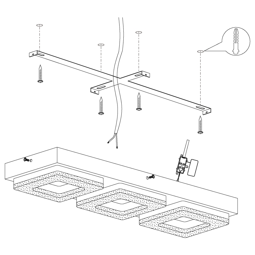 Eglo - LED Ceiling light 3xLED/4W/230V