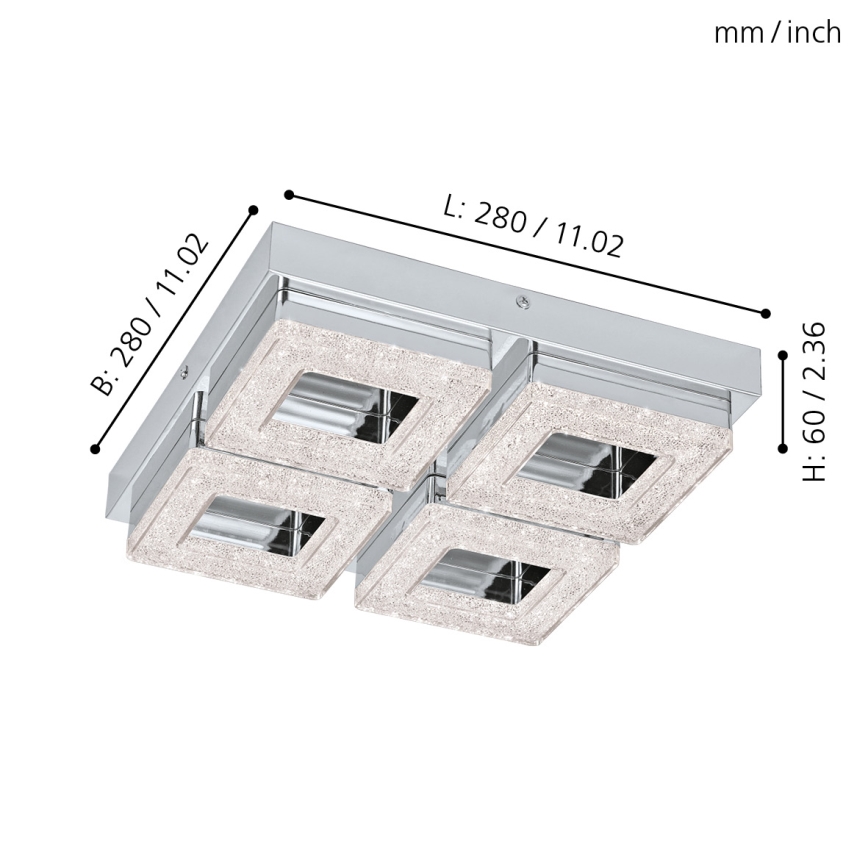 Eglo - LED Ceiling light 4xLED/4W/230V