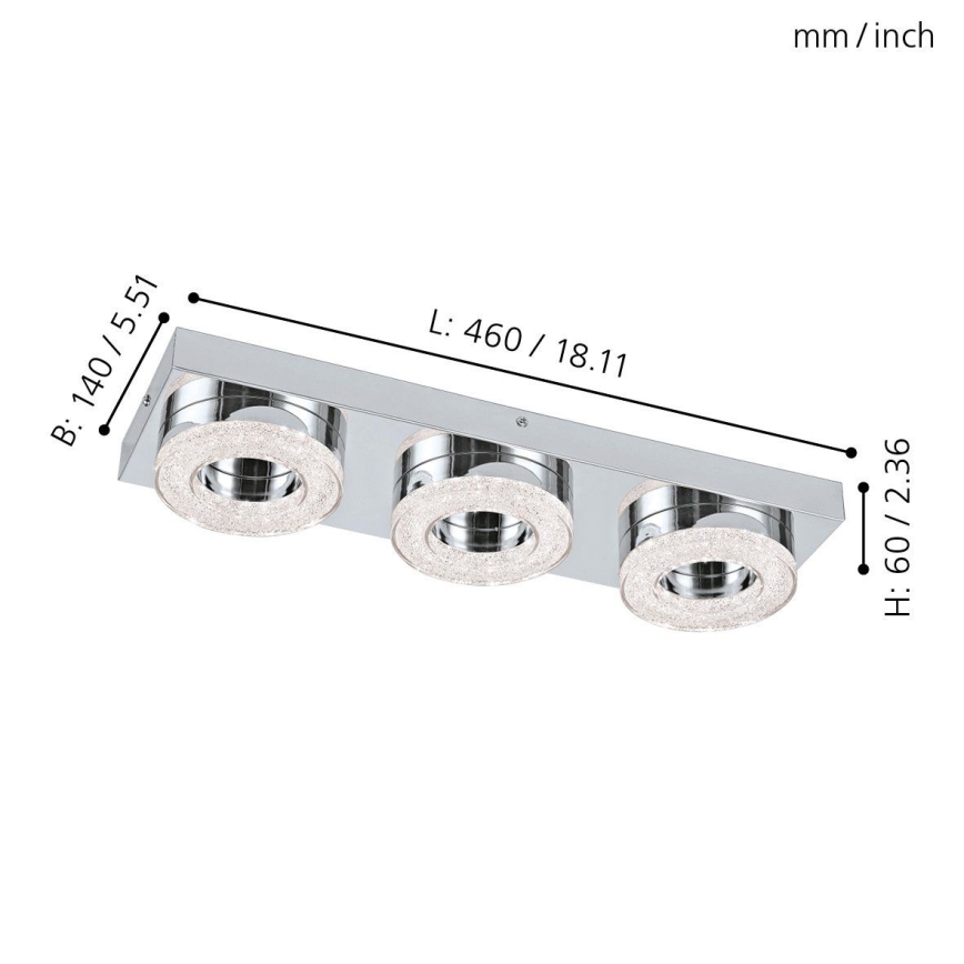 Eglo 95663 - FRADELO LED Ceiling Light 3xLED/4W/230V