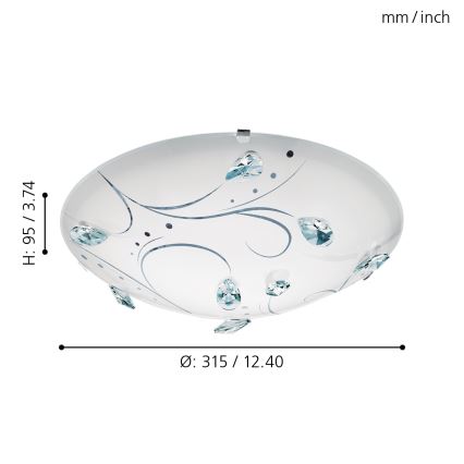 Eglo - LED ceiling light LED/16W/230V
