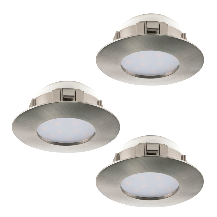 Eglo - Set of 3 PINEDA LED recessed downlights LED/6W/230V