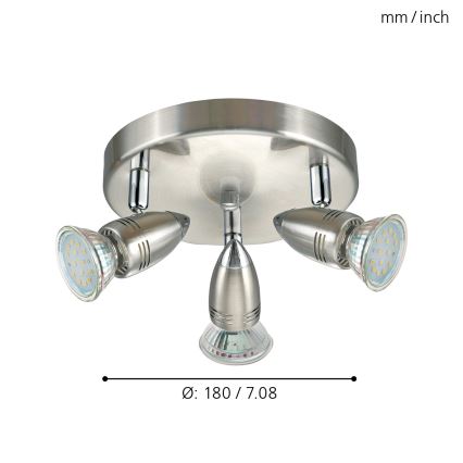 Eglo - LED spotlight  LED 3xGU10-LED/3W/230V
