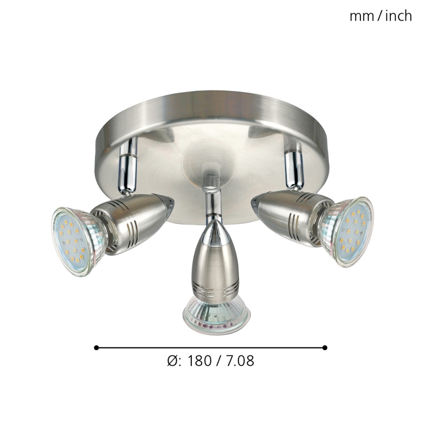 Eglo - LED spotlight  LED 3xGU10-LED/3W/230V