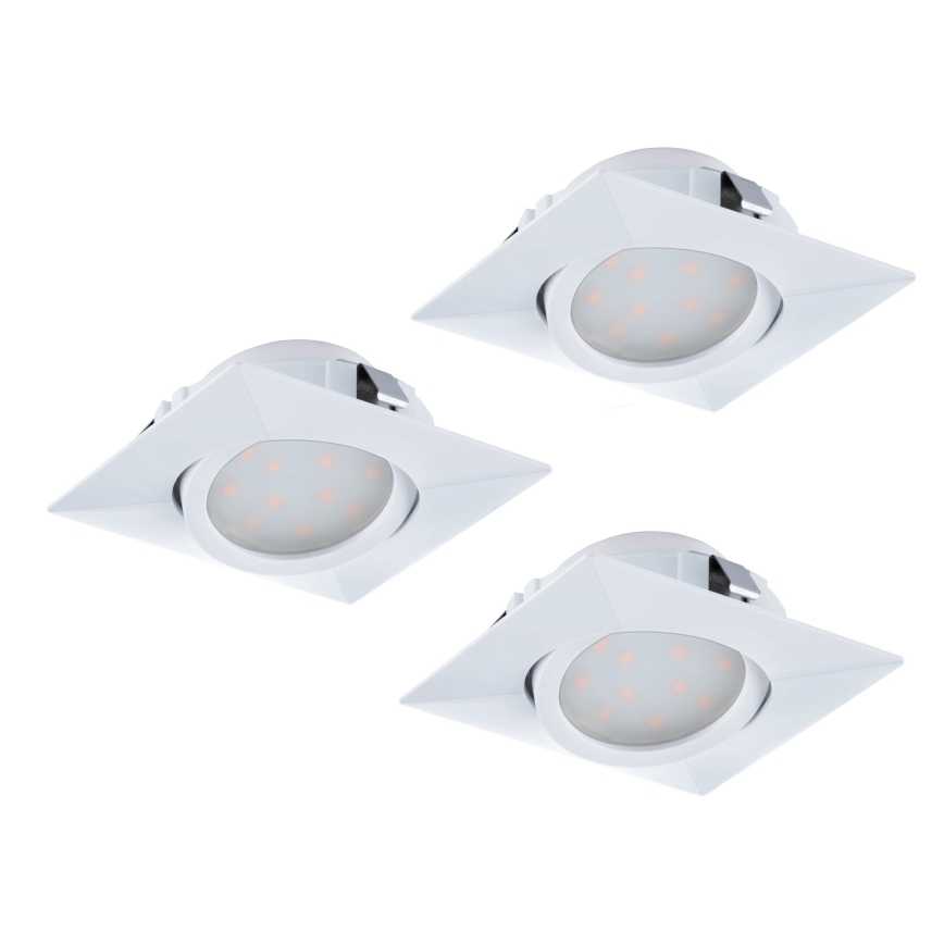 Eglo - Set of 3 PINEDA recessed LED downlights LED/4,9W/230V