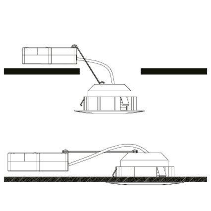 Eglo - Set of 3 PINEDA recessed LED downlights LED/4,9W/230V