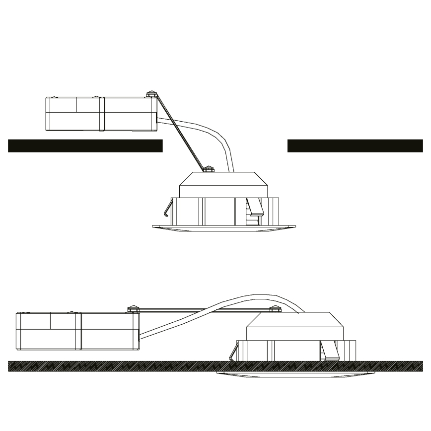 Eglo - Set of 3 PINEDA recessed LED downlights LED/4,9W/230V