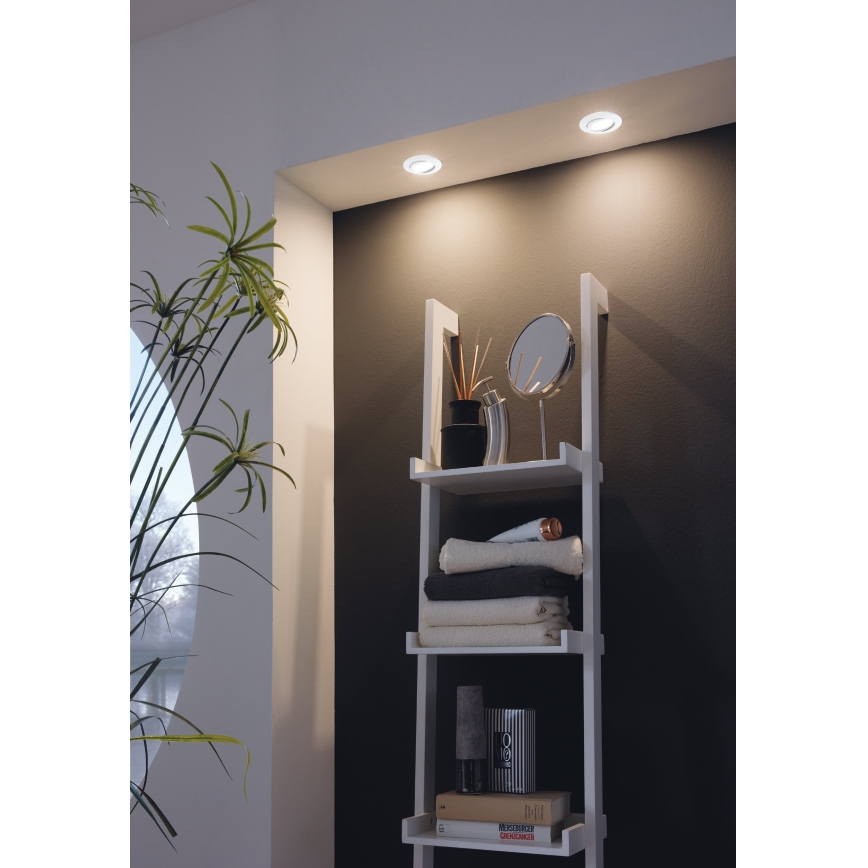 Eglo - 3-piece set of PINEDA LED recessed downlights, 4.9W/230V