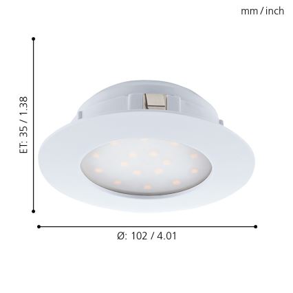 Eglo - LED Recessed Downlight LED/11W/230V