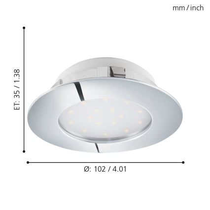 Eglo - LED suspended ceiling light 1xLED/12W/230V