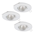 Eglo 95895 - SET 3x LED recessed light PENETO 1 1xGU10-LED/3W/230V