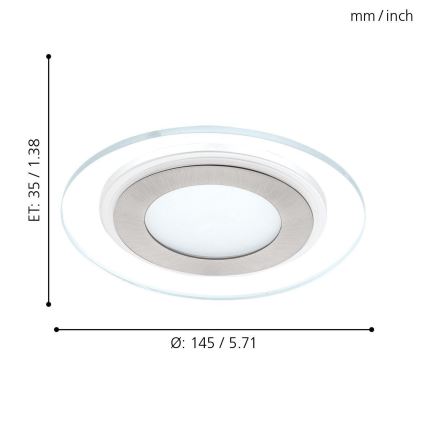 Eglo - LED suspended ceiling light LED/11W/230V