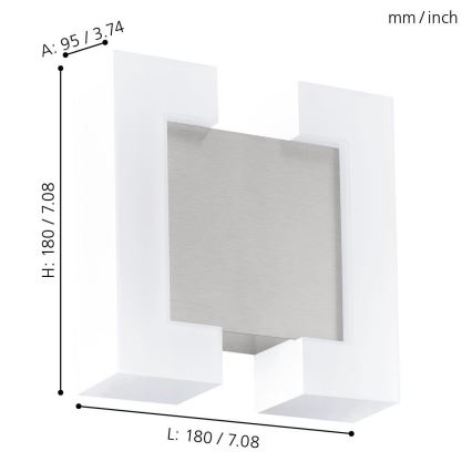 Eglo - Outdoor LED wall light 2xLED/4,8W