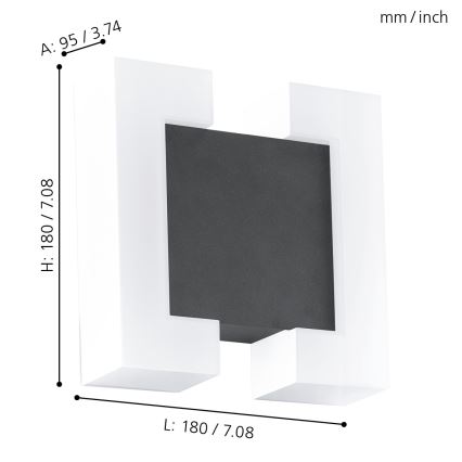Eglo - LED outdoor wall light 2xLED/4.8W
