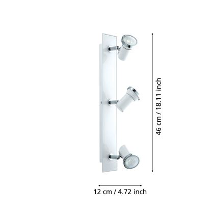 Eglo - LED bathroom spotlight 3xGU10-LED/3.3W/230V