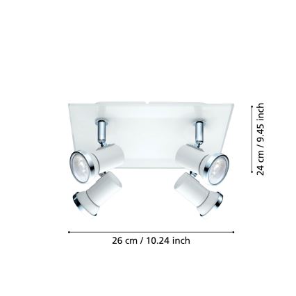 Eglo - LED bathroom spotlight 4xGU10-LED/3.3W/230V