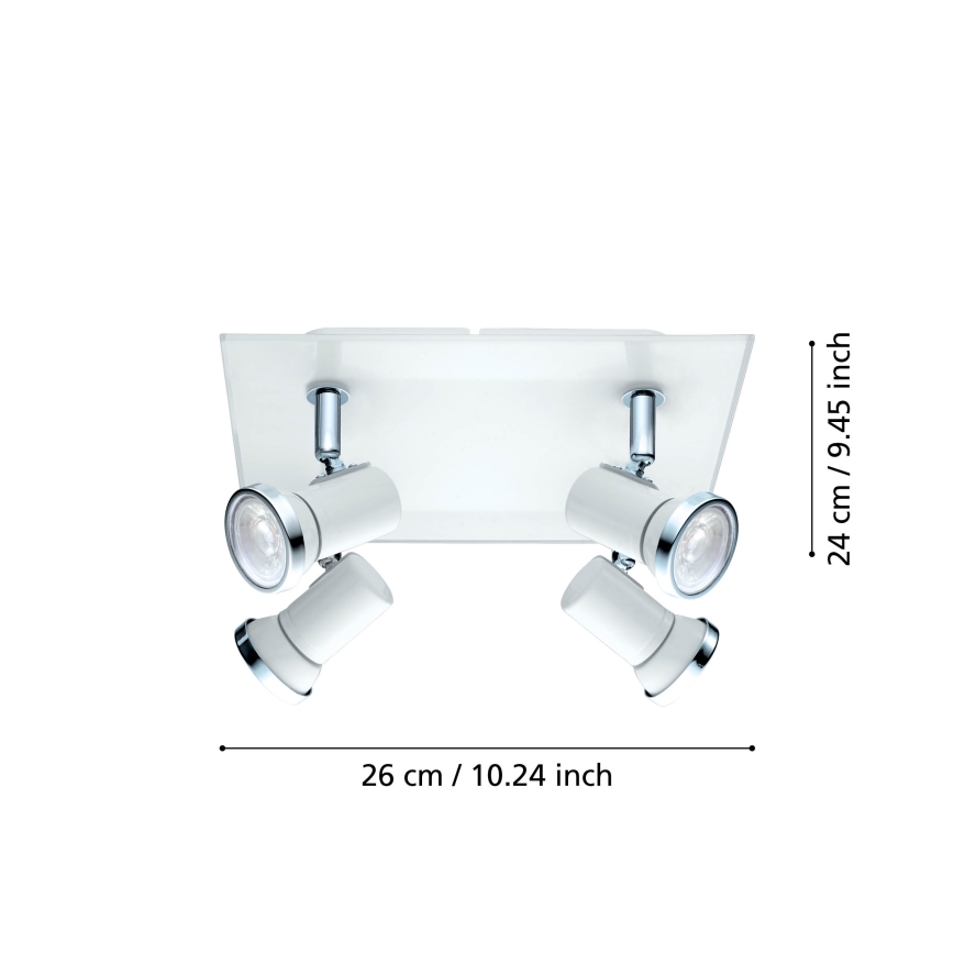 Eglo - LED bathroom spotlight 4xGU10-LED/3.3W/230V