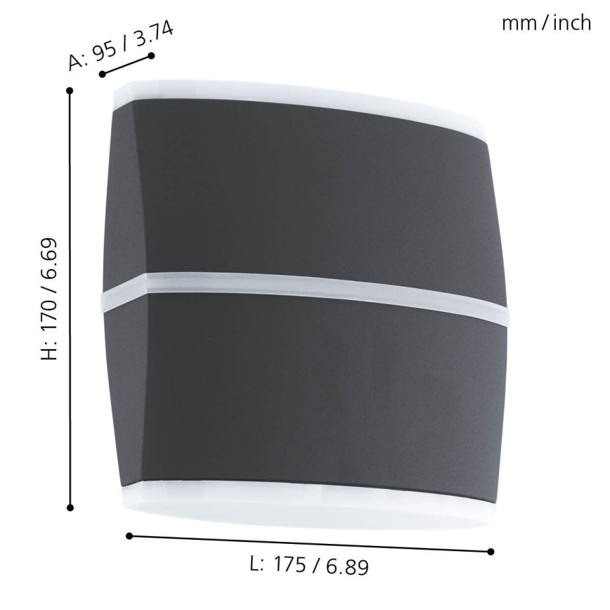 Eglo - LED outdoor wall light 2xLED/6W