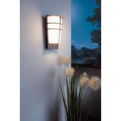 Eglo 96017 - LED Outdoor Wall Light with Sensor BREGANZO 1 2xLED/2.5W IP44