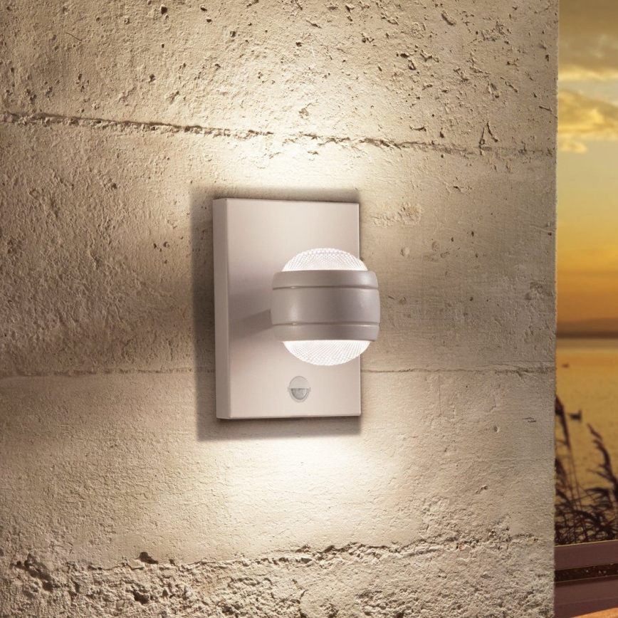 Eglo - LED outdoor wall light with a sensor 2xLED/3.7W