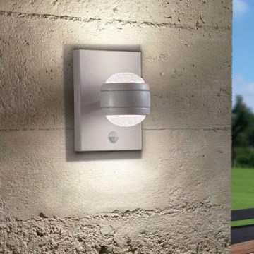 Eglo 96019 - LED Outdoor Wall Light with Sensor SESIMBA 1 2xLED/3.7W IP44