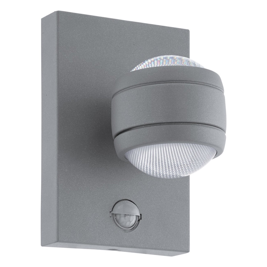 Eglo 96019 - LED Outdoor Wall Light with Sensor SESIMBA 1 2xLED/3.7W IP44