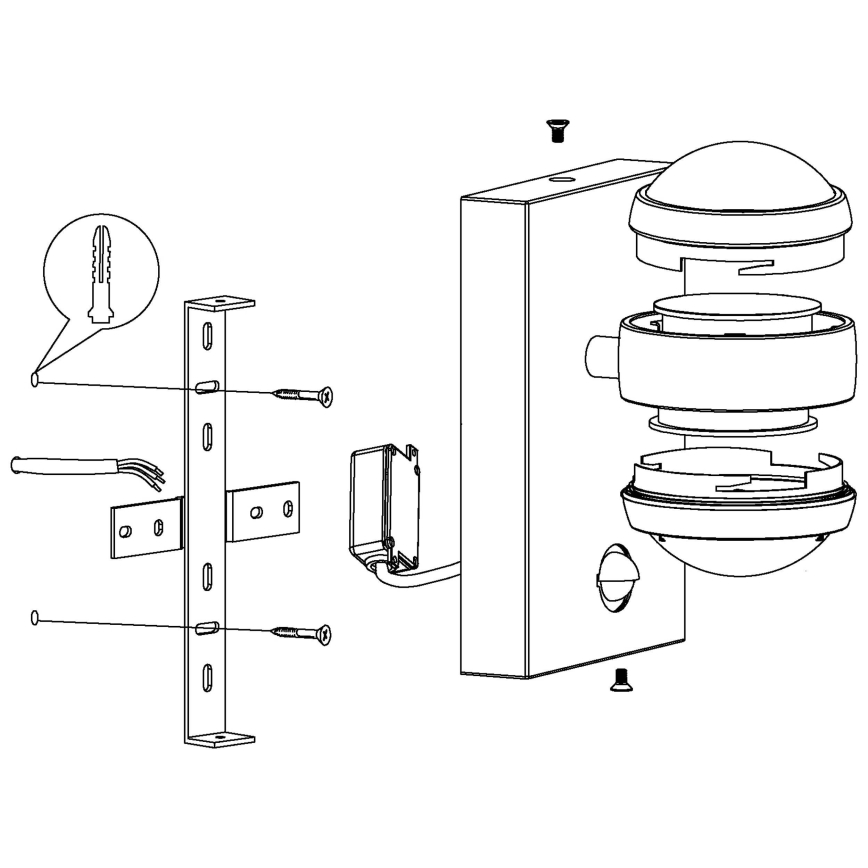 Eglo 96019 - LED Outdoor Wall Light with Sensor SESIMBA 1 2xLED/3.7W IP44