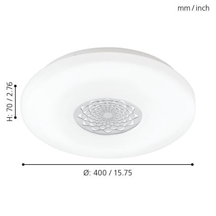 Eglo - LED ceiling light LED/24W/230V