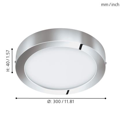 Eglo 96058 - LED bathroom light FUEVA 1 LED/22W/230V