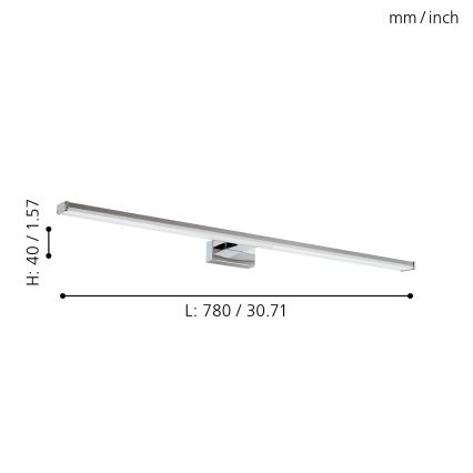 Eglo - LED Bathroom light LED/14W/230V 4000K 78 cm IP44