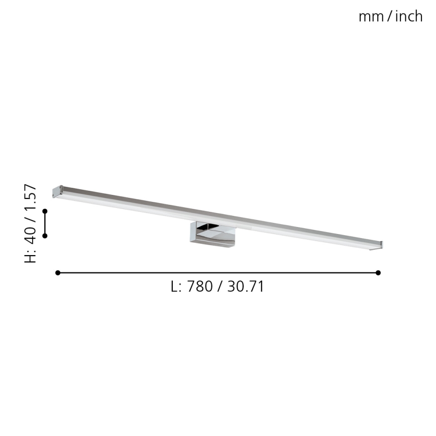 Eglo - LED Bathroom light LED/14W/230V 4000K 78 cm IP44