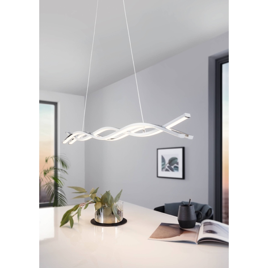 Eglo - LED Pendant on Cable LED/35W/230V 3000K Glossy Chrome