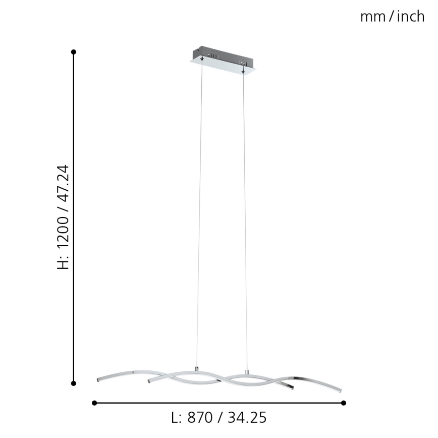 Eglo - LED chandelier 2xLED/9W/230V