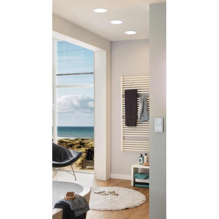 Eglo 96165 - LED Recessed Ceiling Light FUEVA 1, 1 LED/10.9W/230V, IP44, Ø17 cm