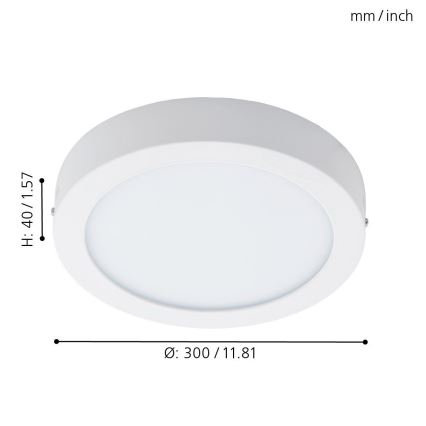 Eglo 96168 - LED ceiling light FUEVA 1 LED/22W/230V