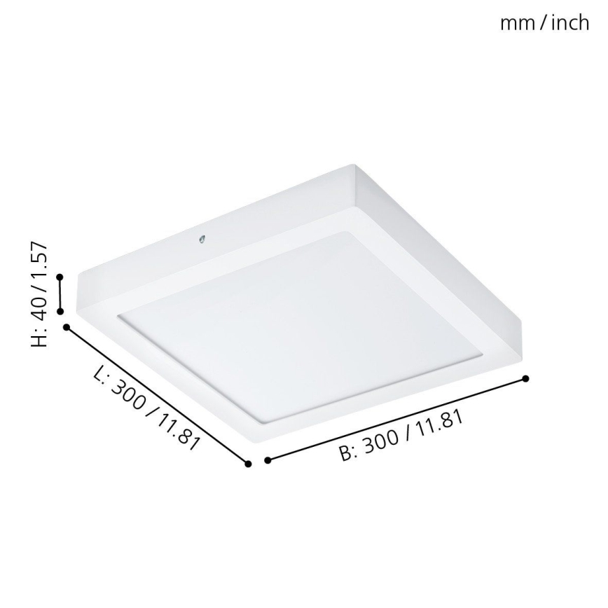 Eglo 96169 - LED Bathroom Ceiling Light FUEVA 1 LED/22W/230V IP44 30x30 cm