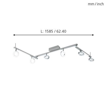 Eglo - Spotlight 6xLED/3.2W + 3xLED/3.3/230V