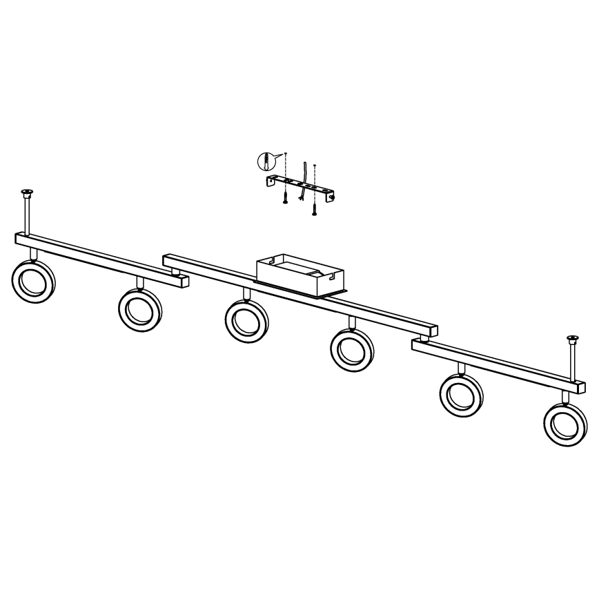 Eglo - Spotlight 6xLED/3.2W + 3xLED/3.3/230V