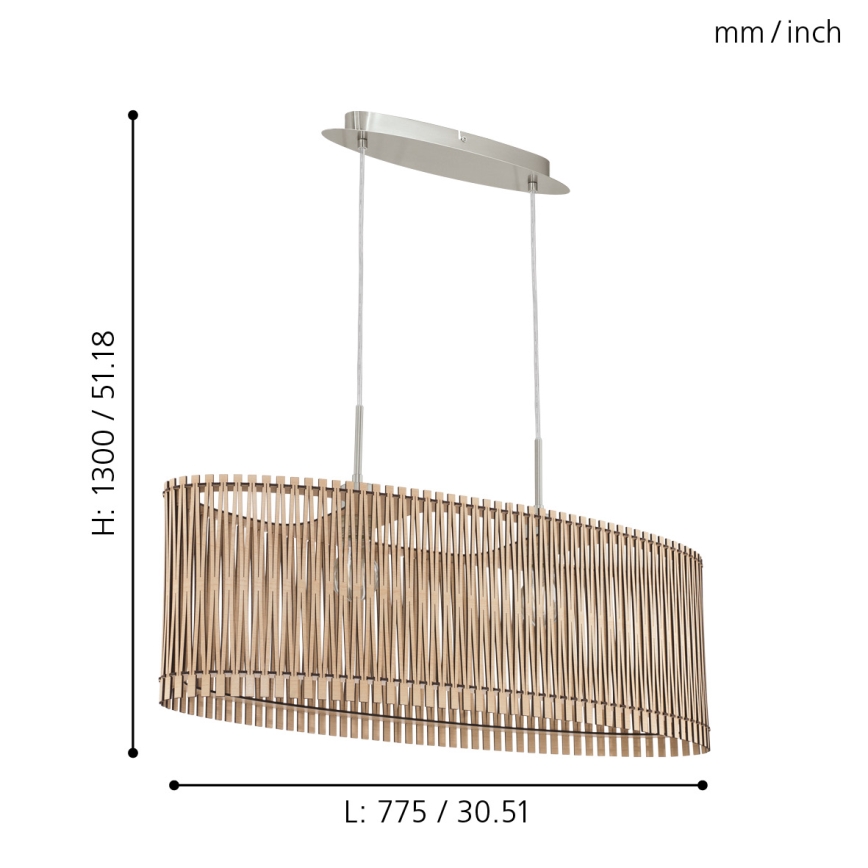 Eglo - Chandelier 2xE27/60W/230V