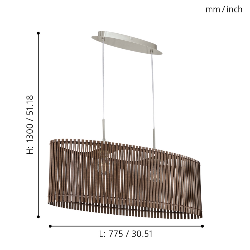 Eglo - Chandelier 2xE27/60W/230V