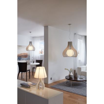 Eglo 96211 - TINDORI cable-hung pendant light 1xE27/60W/230V Ø 50 cm white