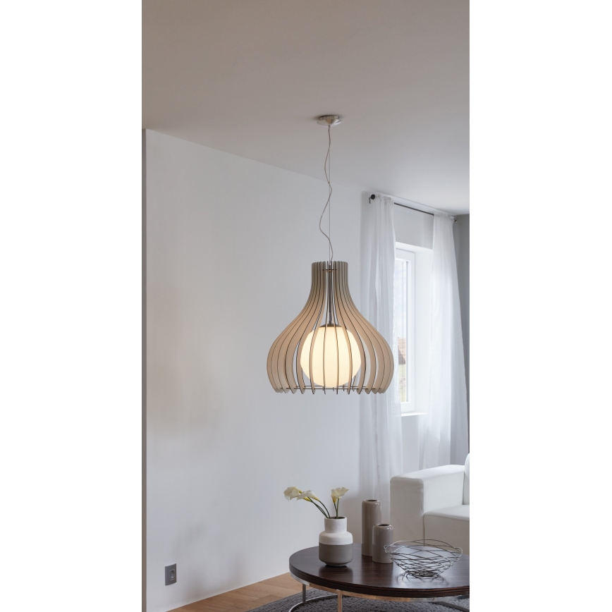 Eglo 96211 - TINDORI cable-hung pendant light 1xE27/60W/230V Ø 50 cm white