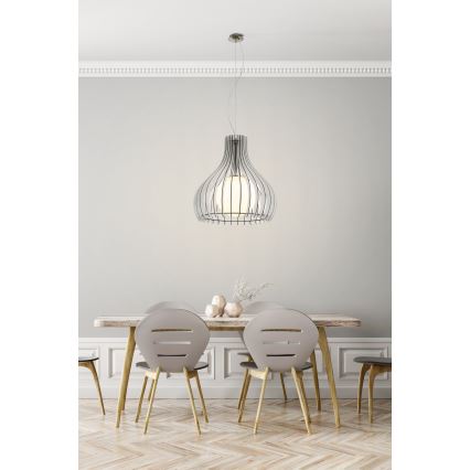 Eglo 96211 - TINDORI cable-hung pendant light 1xE27/60W/230V Ø 50 cm white